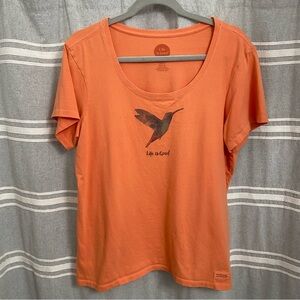 LIFE IS GOOD / Hummingbird Graphic Crusher Tee Classic Fit Size L